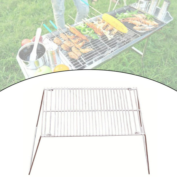 Portable Collapsible Stainless Steel Camping  Rack for Pot Clothes K3Y6